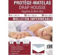 Protège matelas imperméable - Multicouleur - 180x200 cm - 100% coton - Anti-acarien - Lavable à 90°C