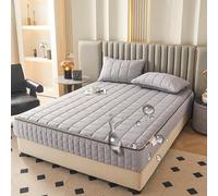 Protège-matelas imperméable pour grand lit 150 x 200 x 20 cm avec fermeture éclair avec protection 6 côtés en tissu brossé doux confortable pour très grand lit/grand lit