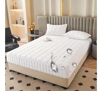 Protège-matelas imperméable pour grand lit/king size 180 x 220 x 20 cm, en tissu brossé doux avec fermeture éclair, protection sur six côtés, drap-housse confortable pour un sommeil de qualité ultime.