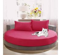 Protège-matelas imperméable pour lit king size rond 220 cm de diamètre