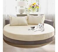 Protège-matelas imperméable pour matelas double rond pour lit king size 14 diamètre 220 cm