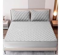 Protège Matelas Imperméable,Protection Matelas 90x200 Anti Acarien,Gris Lavable HousseMatelas Motif 3D,Super-Absorbant