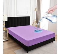 Protège-matelas imperméable Super King, Housse de matelas 180x200cm, Drap housse imperméable, Protège-matelas avec bande - Violet