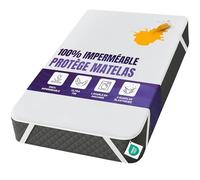 Protège-Matelas Imperméable Utopia Bedding - 160x200 cm, Housse de Matelas Respirante Certifiée Oeko-Tex avec Sangles Élastiques aux Coins, Ajustement Parfait, Protection Contre l'Incontinence, Blanc