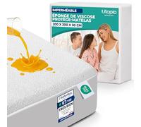 Protège-Matelas Imperméable Viscose Éponge 200x200x30 cm