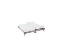 Protège matelas molleton 100% coton - bonnet 27 cm tpr pour sommier articulé 2x80x200