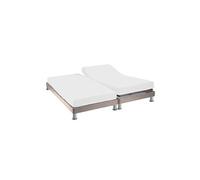 Protège matelas molleton 100% coton - bonnet 30 cm TPR pour sommier articulé 2x70x190