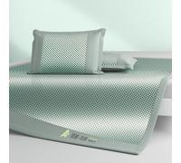 Protège-matelas rafraîchissant - En rotin - Pour lit simple et double - Respirant, pliable et rafraîchissant - Vert - 120 x 200 cm - Essentiel pour le sommeil d'été