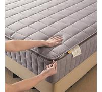Protège-Matelas Respirant Personnalisable avec Fermeture éclair, Plusieurs Tailles, Amovible et Lavable, adapté aux Lits Simples/Doubles-Gray- 120x190+15cm