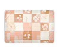 Protège-matelas réutilisable à carreaux rose doré pour tout-petit, imperméable, lavable, antidérapant, pour nourrisson, 132,1 x 86,4 cm (L x l)