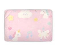 Protège-matelas réutilisable extra large pour tout-petit, motif dessin animé et licornes colorées, doux et absorbants, antidérapant, pour enfants et adultes, 132,1 x 86,4 cm (L x l)