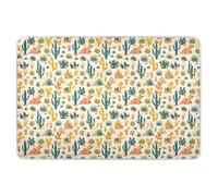 Protège-matelas réutilisable motif cactus vert jaune extra large pour tout-petits, résistant à l'eau, tapis d'incontinence portable pour enfants, adultes, animaux domestiques, 132,1 x 86,4 cm (L x l)