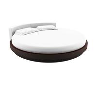 Protège Matelas Rond Molleton 100% Coton Bonnet 30 cm Diamètre 220 cm - Blanc - Fabriqué en France - Terre de Nuit