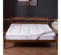 Protège-matelas - Surmatelas amovible avec remplissage de fibres - Lavable - 25,4 mm d'épaisseur - Protège-matelas confortable