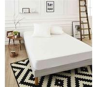 Protège-matelas tissu Coolmax® extensible anti-transpirant et respirant qualité hôtellerie de luxe 90x190/200 Blanc, Blanc G