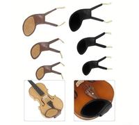 Protège-menton pour violon avec double reliure et sangle élastique pour violon 3/4 4/4 1/2 1/4 1/8 1/16 en matériau respirant et lavable pour protection du cou (noir 1/8-1/16)
