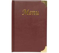 Securit - Carte menu Gamme Basique - Pour restaurants, cafés, bars - A5 - 10 pages - Bordeaux