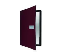 Carte menu 100% CUIR aggloméré Couleur Marron Ligne RAW format A4 1 insert inclus (4 vues) Securit G