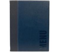 Protège-Menus Contemporain Securit Bleu - Format A4 - Cuir Bleu G