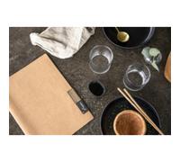Securit Porte-menu Gamme Nature A4 – 1 double insert (4 pages) – Résistant à l'eau – beige