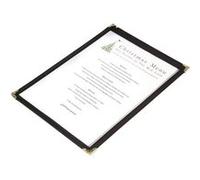 Protège-Menus Style Américain Noirs - Format A4 - - -
