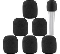 Protège-Micro pour Sm58, Ensemble De 6 Filtres Anti-Pop En Mousse pour Microphone Shure Sm58 Sm48, Remplacement De La Housse De Micro pour Réduction Du Bruit, Noir