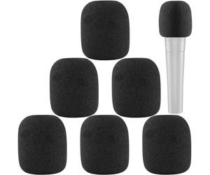 Protège-Micro pour Sm58, Ensemble De 6 Filtres Anti-Pop En Mousse pour Microphone Shure Sm58 Sm48, Remplacement De La Housse De Micro pour Réduction Du Bruit, Noir