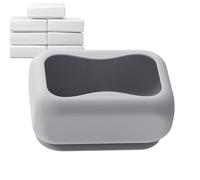 Protège-Mouchoirs,Boîtier De Rangement Avec Ventouse Pour Couvre Boîte À Tissus | Distributeur De Serviettes Murale Organisateur Pour Décor Maison Cuisine Salle De Bain Salon Bureau Voiture | Appartem