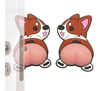 Protège-Mur Poignée De Porte,Coussinet En Silicone 3D Auto-Adhésif Anti-Choc En Forme De Chien Mignon | Protège-Et Butoir Pour Poignée De Porte - Pour Maison Meubles Chambre Salon Salle De Bain Chambr