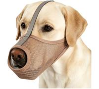 Protège-museau en PVC Souple et Maille pour Chiens, Taille 8,3"-9,4", muselière Respirante pour empêcher Morsure, Mastication et fouille, modèle T avec Sangle réfléchissante, Petits et Moyens Chiens