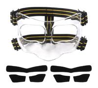 Protège Nez Cassé, 15x9,5cm Protège Nez Jaune Noir Masque pour Nez Cassé de Sport Réglable avec Rembourrage Protection du Nez pour Le Basket-Ball Football Baseball (Couverture Complète)