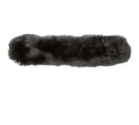Protège-nuque pour cheval en peau d'agneau Kavalkade Noir 28 cm