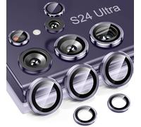 Protège-objectif 360° verre trempé & alliage aluminium pour Samsung Galaxy S24 Ultra 5G - HD anti-rayures, facile à installer, Violet