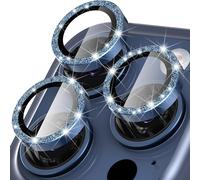 Protège-Objectif Caméra Iphone 15 Pro/15 Pro Max - Verre Trempé 9h + Bague En Alliage D'aluminium Décor Flash, Antirayures, Installation Facile