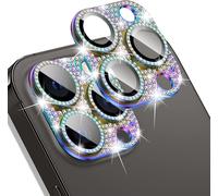 Protège Objectif Pour Iphone 15 Pro / 15 Pro Max - Verre Trempé 9h, Cadre Alliage Aluminium, Décor Strass Scintillant Style Féminin