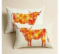 Protege Oreiller 30x50, Coussin de Canapé AnimalLot de 2, Velours Moelleux et Doux Taie d Oreiller BœUf, Conception Double Face pour Salon, Chambre d’Enfant Canapé,lit et Salon Home Décor-85599