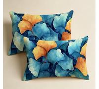 Protege Oreiller 40x80, Coussin de Canapé BleuLot de 2, Velours Moelleux et Doux Taie d Oreiller Feuilles, Conception Double Face pour Salon, Chambre d’Enfant Canapé,lit et Salon Home Décor-85939