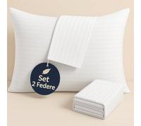 Protege Oreiller 50x80 Lot de 2 Made in EXEU et Oeko-TEX Taie Oreiller 50X80 Anti Acarien et Anti Punaise de Lit - Housse Coussin 50x80 Alèse-taie d'oreiller