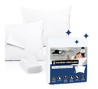 Protège Oreiller 60x60 cm (Lot de 2) Imperméable avec Fermeture Zip de Beddy-Bye® - sous Taie Respirante et Hypoallergénique Certifiée Oeko-Tex - Housse Fabriquée en UE
