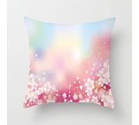 Protege Oreiller 60x60 Fleur Bleue Rose Taie d'oreiller 60x60 Lin Protège Oreiller Respirable Housse de Coussin avec Fermeture Éclair Housse Coussin Canapé Coussins Décoratifs Lot de 1