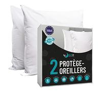Protege Oreiller 65x65 Lot de 2 Made in EU et Oeko-TEX Dreamzie - Taie Oreiller 65x65 Anti Acarien et Anti Punaise de Lit