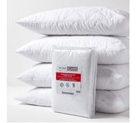 HOMESCAPES Lot de 4 Protège oreillers en Polycoton, sous-taies d’Oreiller 50 x 75 cm, Alèses de Protection