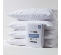 Protège-oreiller imperméable en tissu éponge - HOMESCAPES - 50 x 75 cm - Lot de 4 - Hypoallergénique - Lavable en machine
