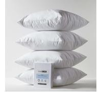 HOMESCAPES Protège-Oreiller imperméable 65x65 cm, sous taie d’Oreiller, Lot de 4 alèses Blanc