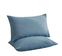 ProtèGe-Oreillers Taie d'oreiller 2 pièces en Coton uni, Housse 50x66 50x70, taie à Rabat(Color3,80x80cmcm 2pcs)