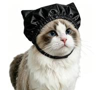 Protège-Oreilles Chat pour le Bain - Sangles Ajustables Imperméables Et Réutilisables,Bonnet De Bain Pour Chat - Convient aux chatons, chiots, maison, salon, toilettage, piscine et garderie pour anima