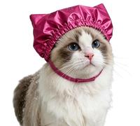 Protège-Oreilles Chat pour le Bain,Sangles ajustables imperméables réutilisables - Bonnet De Bain Pour Chat - Pour Chiots, Chatons, À La Maison, En Salle De , Salon De Toilettage, Toilettage, Pisc