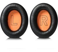 INF Coussinets de Rechange pour Kingston HyperX Cloud Hurricane 2/Cloud Alpha, Alpha S, Coussinets en Cuir de Haute qualité, Noir + Orange