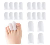 Protège Orteil en Gel,20 PCS Protège Orteil en Silicone Gel Capuchons d'Orteils Capuchons Orteils Protections Doigt deTubes pour Protection contre Frottement Ongles Incarnés Cors et Callosités