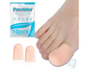 Protege Orteil Silicone, 10 PCS Protection Gros Orteil, Capuchons d'orteils Respirantes, Capuchon Orteil Protege Doigt de Pied Pour Ampoules, Soulage Frottements Entre Les Orteils(Nu)